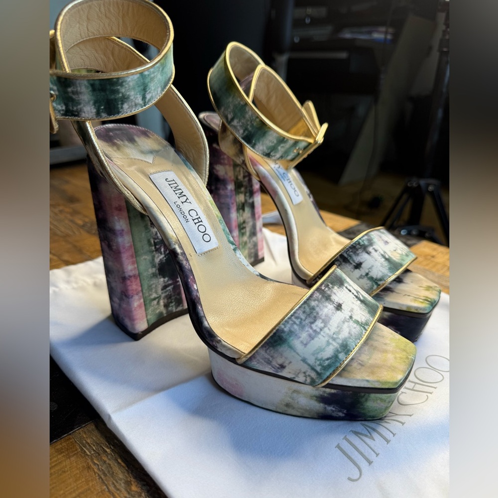 Jimmy Choo Artistic Multicolor Platform Sandals